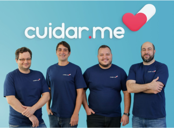 Rafael Morgado (CFO), Danilo Fernandes (COO), Raphael Garcia (CFO) e Marcus Vinícius (CEO), da cuidar.me