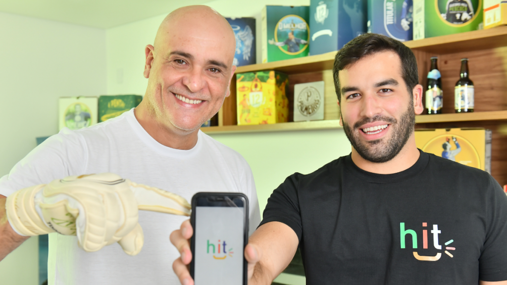 Foto de Marcos, sócio da Hit, e Thiago Martins Machado, founder da sportstech - Startups