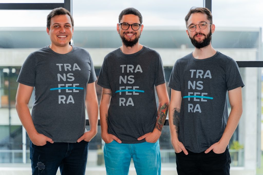 Transfeera's founders: Fernando Nunes, Guilherme Verdasca e Rafael Negherbon
