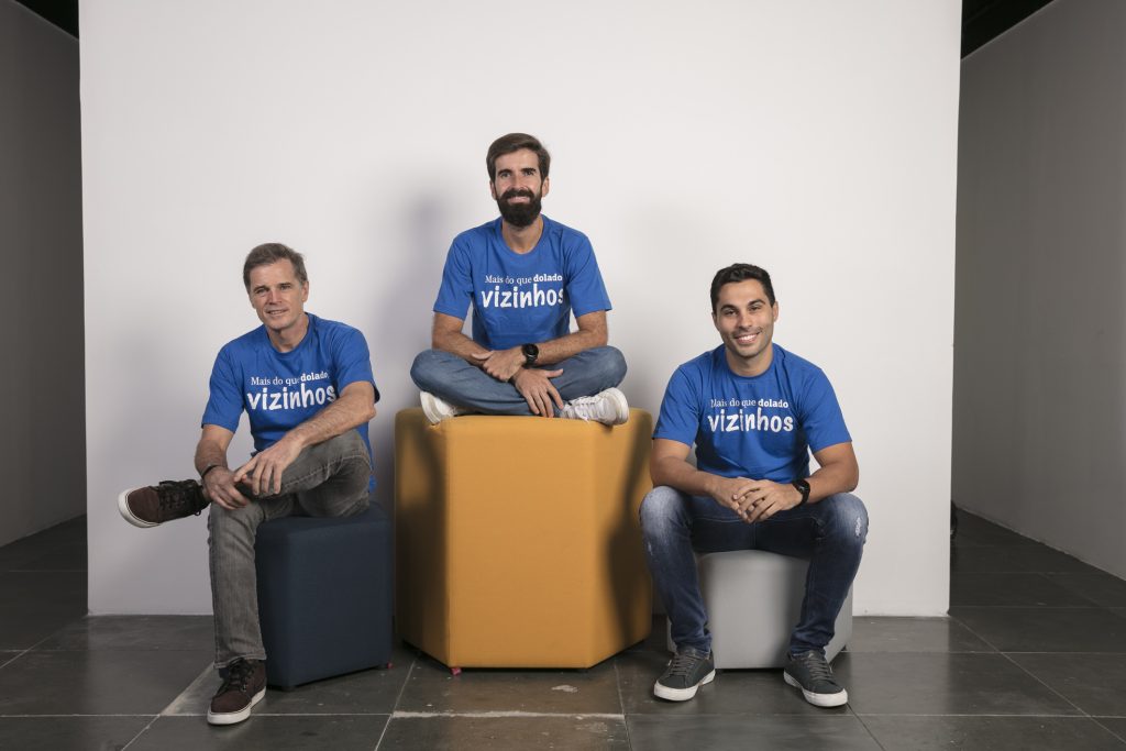 Marcelo Loureiro, Guilherme Freire e  Khalil Yassine, cofundadores da Dolado
(Foto: Paulo Vitale)