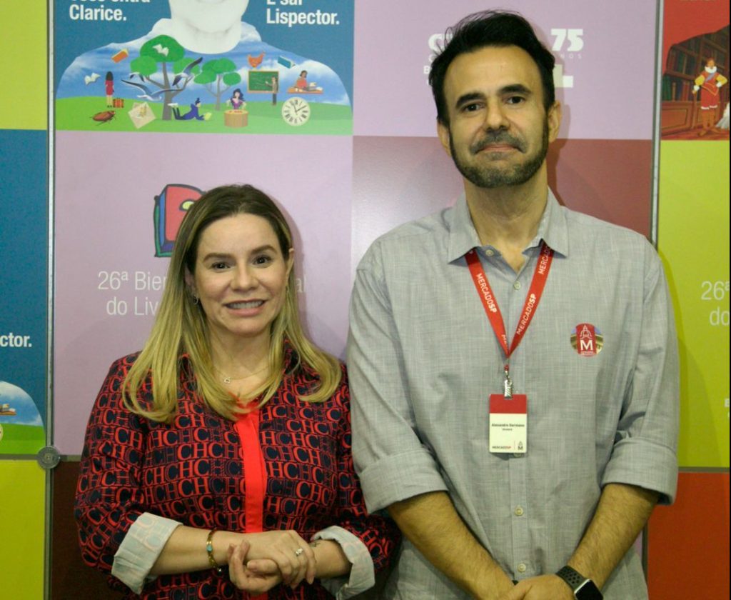 Tânia Gomes, diretora de inovação do Ibrawork, e Alexandre Germano, presidente da concessionária Mercado SP SPE S.A