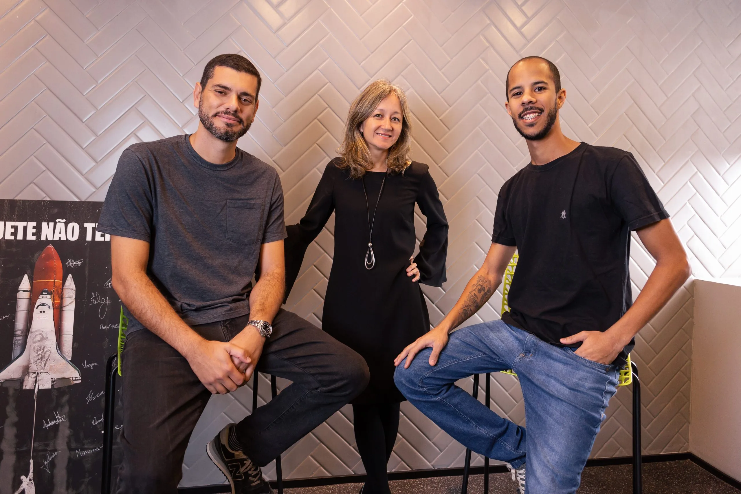 Fundadores Turn2C (Bruno Pinheiro, Tatiana Anderson e Thiago Almeida)