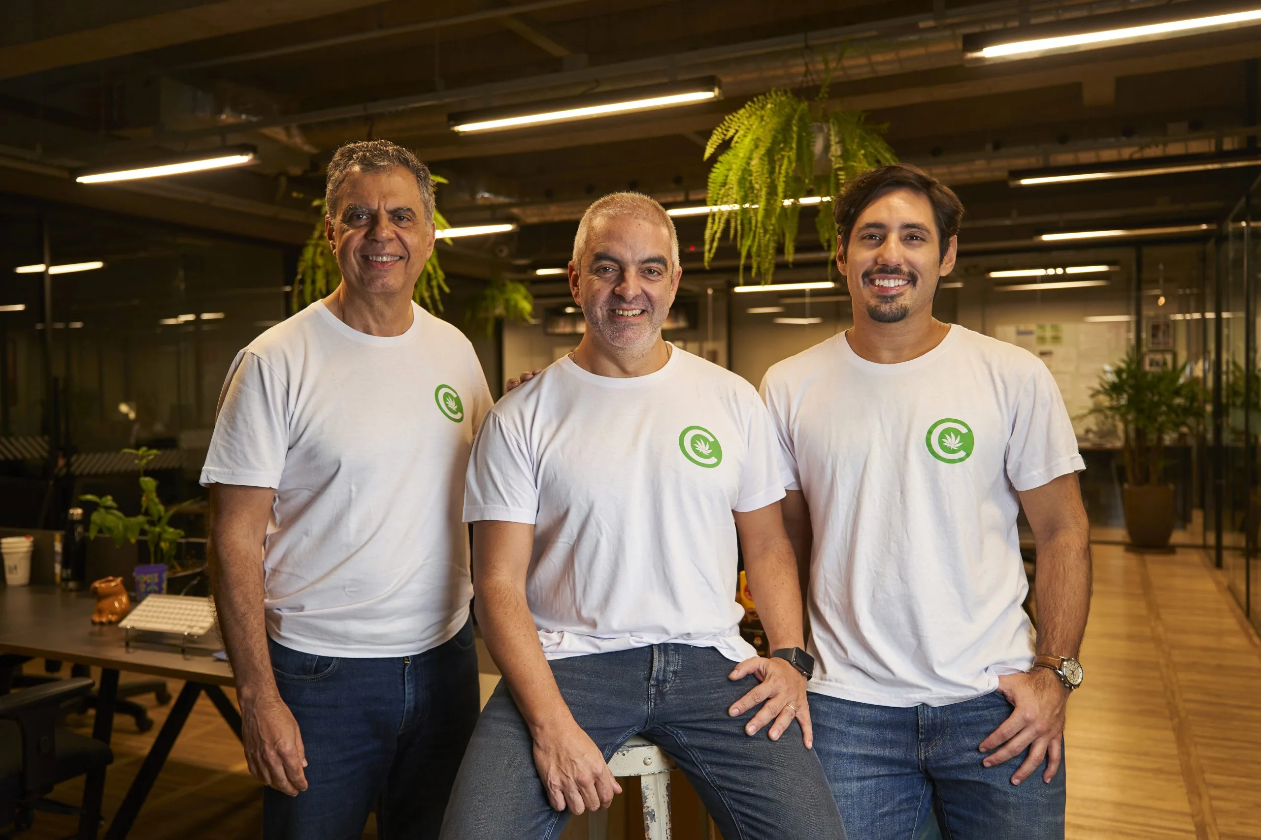 Alberto Ferreira, CFO; André Robles, CEO; Sérgio Rayol sócio e diretor médico da Cannacare (Crédito: divulgação)