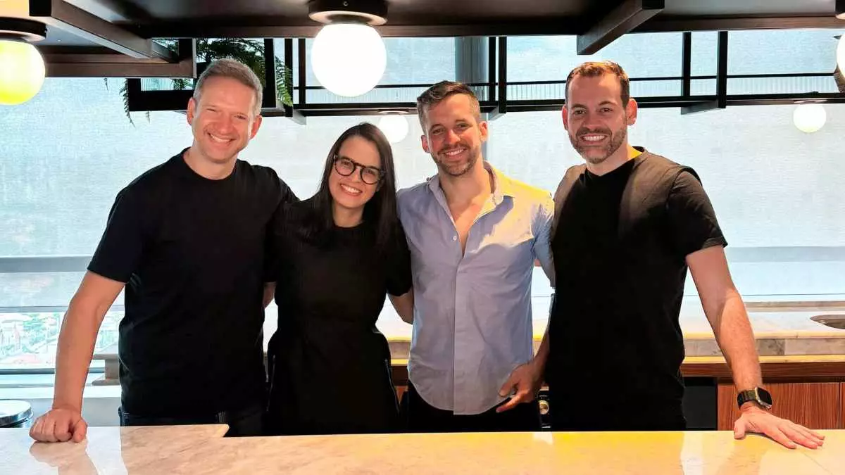 Flávio Pripas (à esq.), Glaucia Guarcello, Marcone Siqueira e Felipe Novaes, da The Bakery