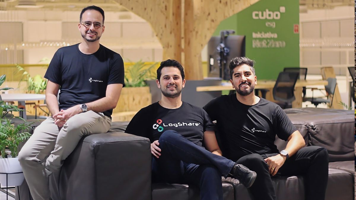 Glauber Alves (COO), Pedro Prado (CEO) e Eduardo Souza (CTO), da LogShare (Foto: divulgação)