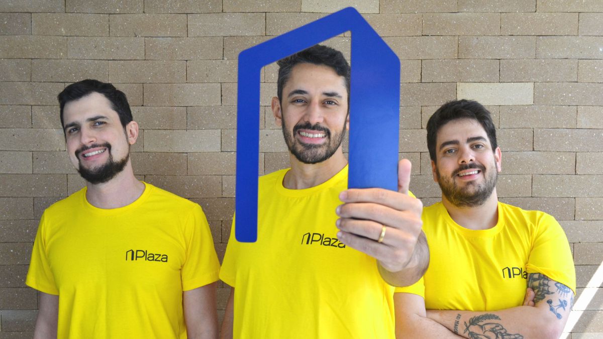 Vicente Alencar, Julio Viana e Pedro de Cicco, cofundadores da Plaza. Foto: divulgação